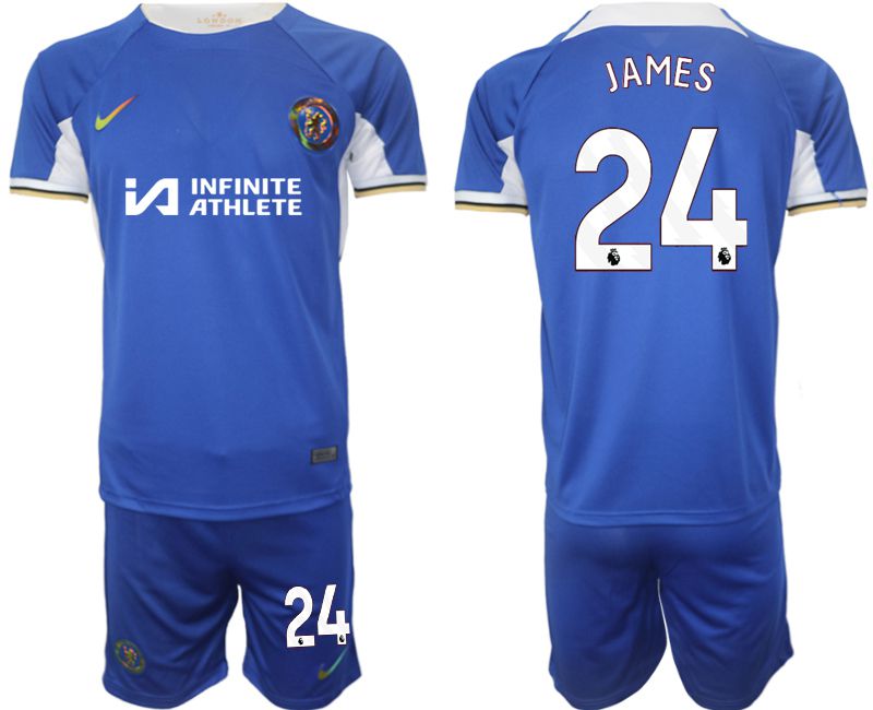 Men 2023-2024 Club Chelsea FC home blue #24 Soccer Jersey->->Soccer Club Jersey